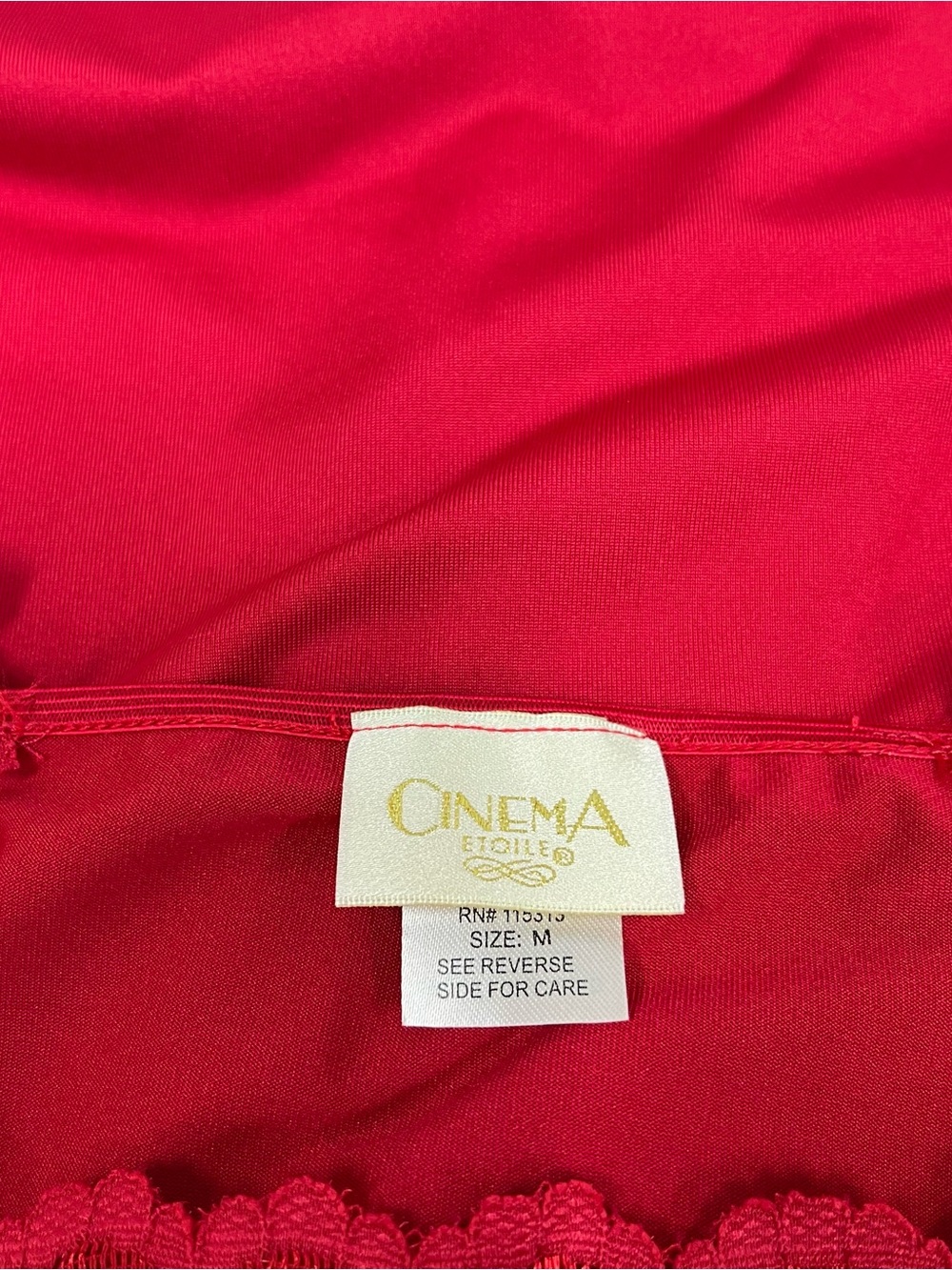 Vintage Cinema Etoile Red Lace-Trim Tank Top Y2K Festive - Picture 3 of 6